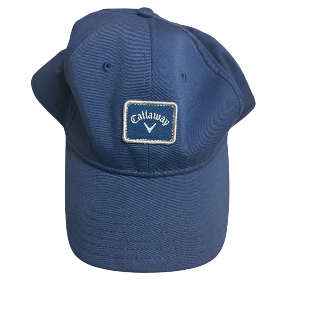 Callaway Golf A-Flex Stretch Fitted Hat Blue Logo Embroidered Patch Size S/M